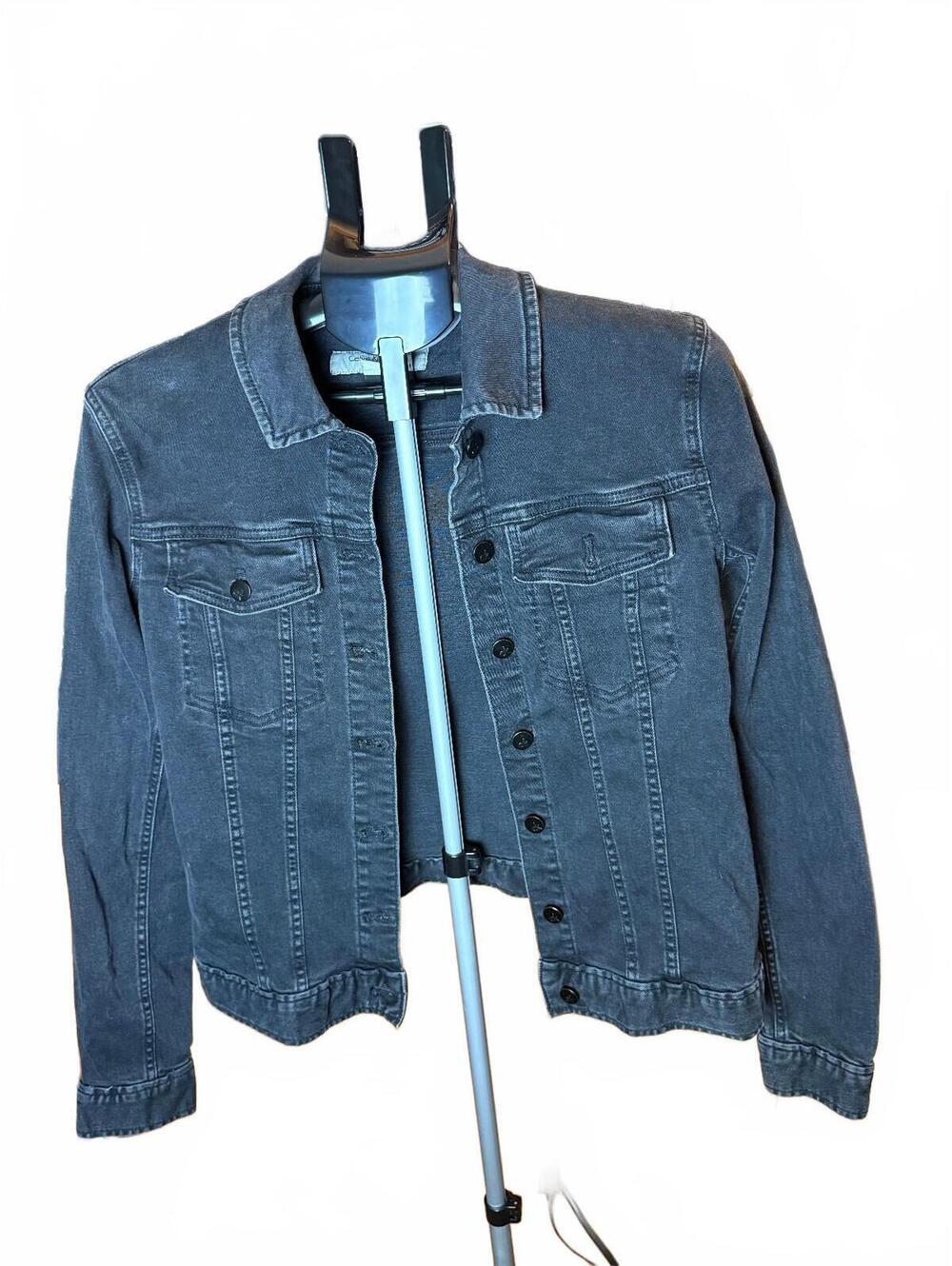 vintage Calvin Klein jeans sz L womens faded Black Denim Jacket 90s style